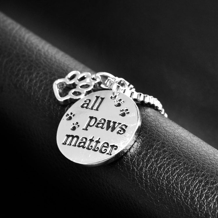 Fashion Dog Necklace All Paws Matter  Puppy Dog Feet