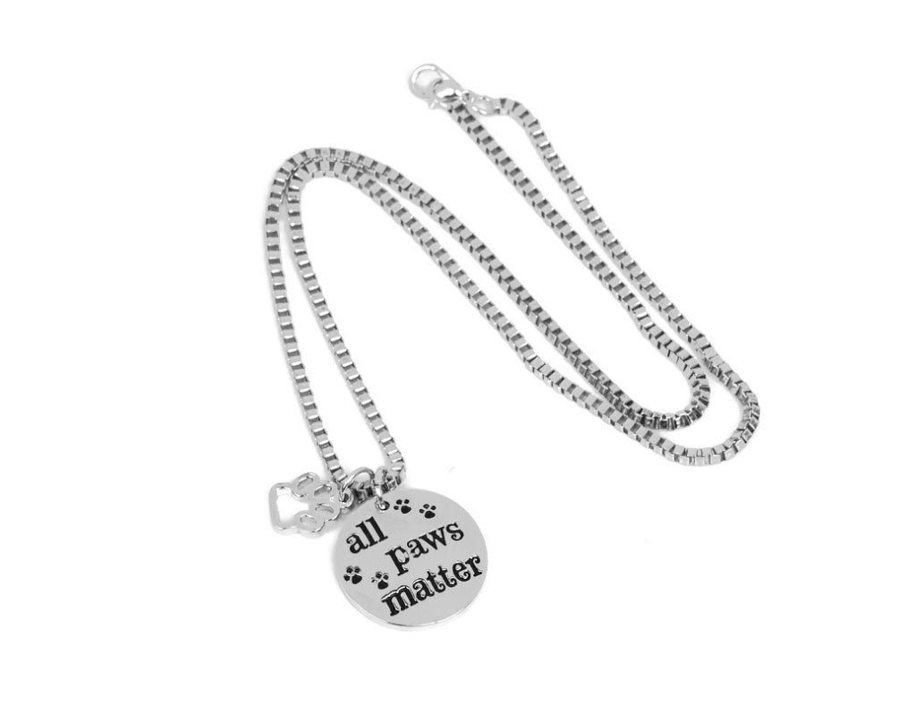 Fashion Dog Necklace All Paws Matter  Puppy Dog Feet
