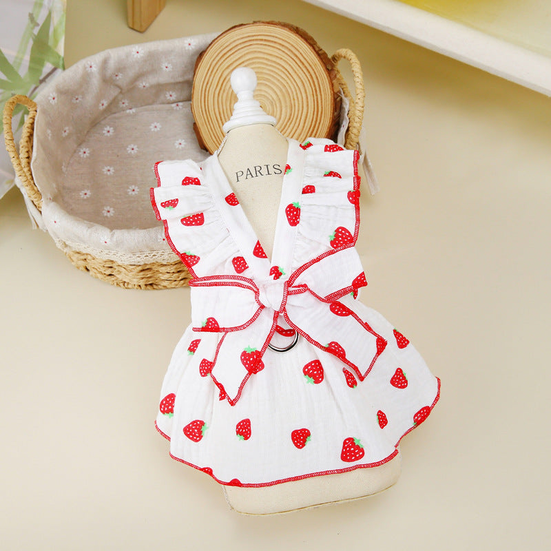 Dog Clothes Floral Princess Dress Spring And Summer