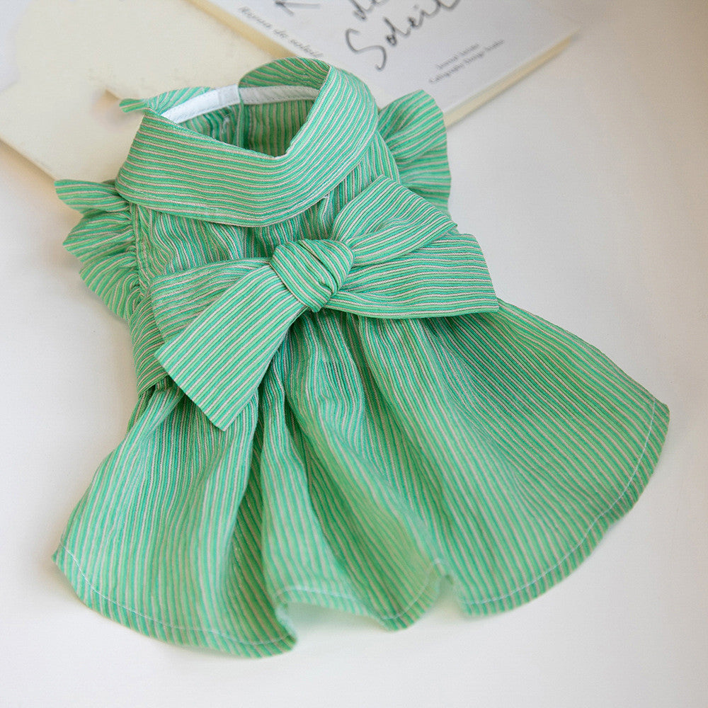 Shirt Design Dog Pet Bowknot Dress For Spring Summer